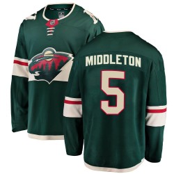Jake Middleton Minnesota Wild Men's Fanatics Branded Green Breakaway Home Jersey