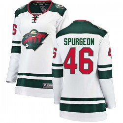 Jared Spurgeon Minnesota Wild Women's Fanatics Branded White Breakaway Away Jersey