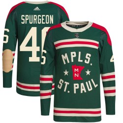 Jared Spurgeon Minnesota Wild Youth Adidas Authentic Green 2022 Winter Classic Player Jersey