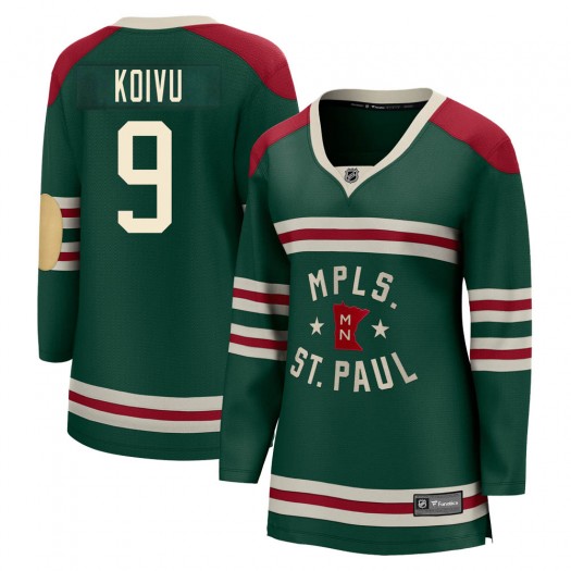 Mikko Koivu Minnesota Wild Women's Fanatics Branded Green 2022 Winter Classic Breakaway Jersey